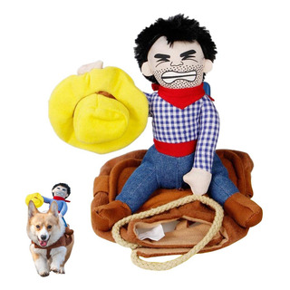 Disfraz Divertido Para Perro Chico Y Grande Vaquero Jinete Disfraz Divertido Para Perro Chico Y Grande Vaquero Jinete