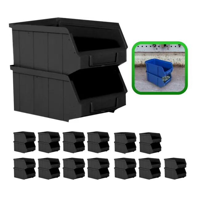 Kit 28 Caixa Plastica Organizadora Bin N3 Resistente Forte