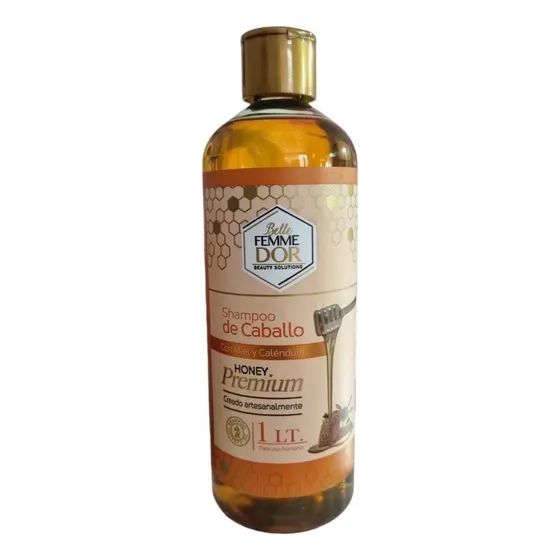 Shampoo Honey Premium Femme D'or 1lt A Base De Miel