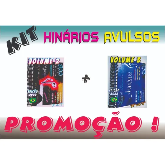 Kit Hinários Violão Avulsos Volumes 2 E 3 Só Hinos Atuais!
