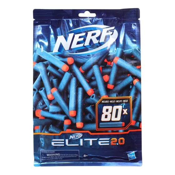 Dardos de repuesto paquete de 80 dardos para Nerf Elite Hasbro +8 años F0039