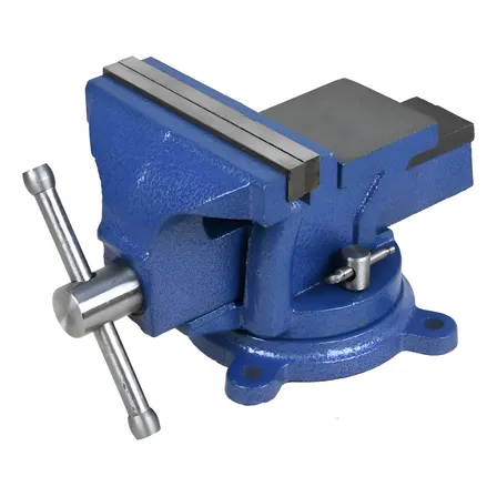 Morsa Torno De Bancada N°5 Profissional Com Mordente Fixo - Azul