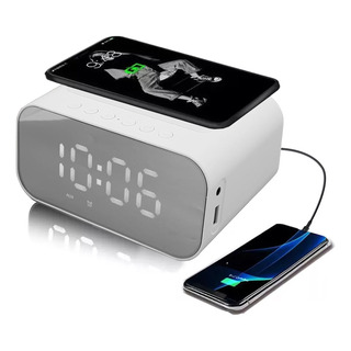 Reloj Despertador Digital Led Con Bocina Bluetooth Y Radio Reloj Despertador Digital Led Con Bocina Bluetooth Y Radio
