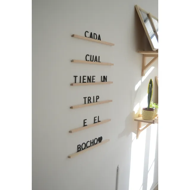 Deco Cartel Personalizado Arma Tus Frases Madera Kiri 50cm