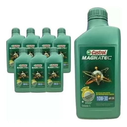 Kit 8 Óleo Motor Castrol Magnatec 10w30 Api Semi Sintetico