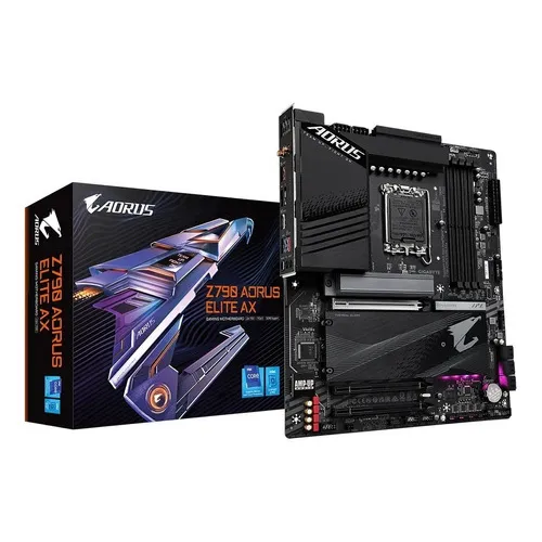 Tarjeta Madre Gigabyte Z790 Aorus Elite Ax Lga1700 Ddr5 Wifi Color Negro