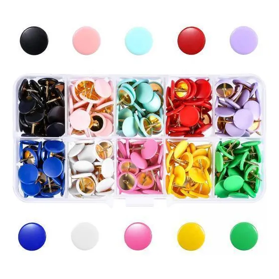 3 X 300x De Color Push Pin Cabeza Plana Tachuelas De Pulgar