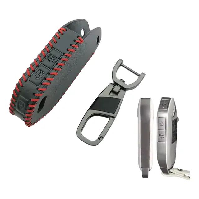 Forro Protector En Cuero Llave Smart 3b Kia K3 + Llavero