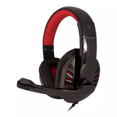 Auriculares Gamer Para Pc Y Consolas Sonido Alta Definicion Color Negro y Rojo