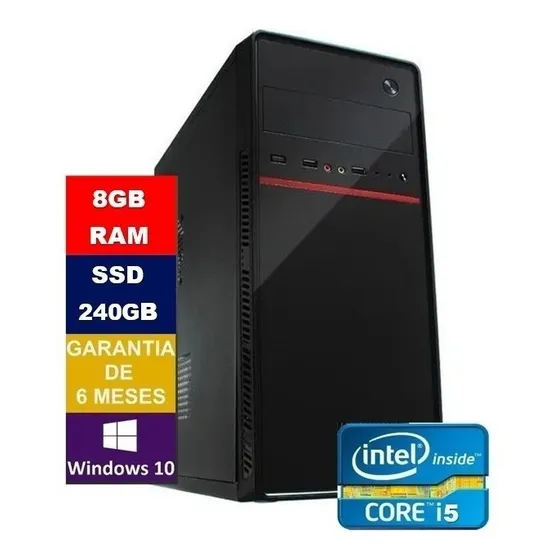 Pc Computador Cpu Intel Core I5 + 1 Tb, 8gb Ram 100/1000