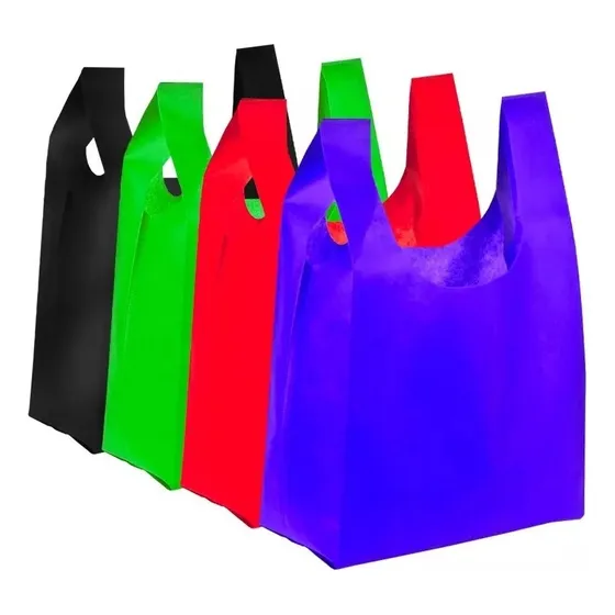 100 Bolsas Tnt Ecologías Reutilizable Reciclable 30x50cm