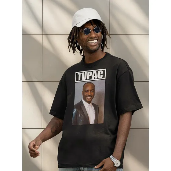 Camiseta Meme Tupac Thiaguinho Engraçada Cantor Rapper Humor