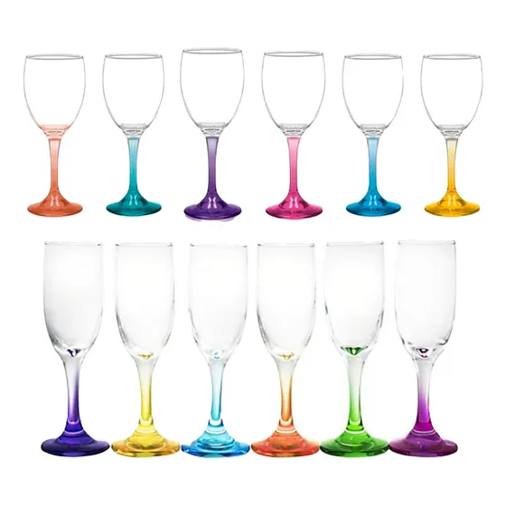 Pack 6 Copas Vino + 6 Copas Champaña Versalles Color Cristar