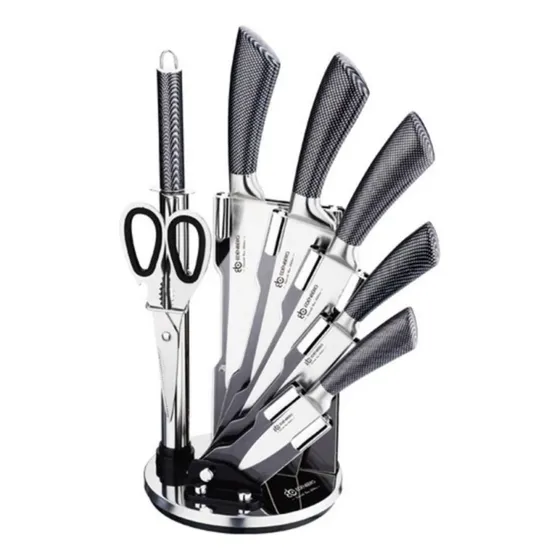 Set De Cuchillos 7 Piezas Para Cocina Chef Mli Color Gris Oscuro
