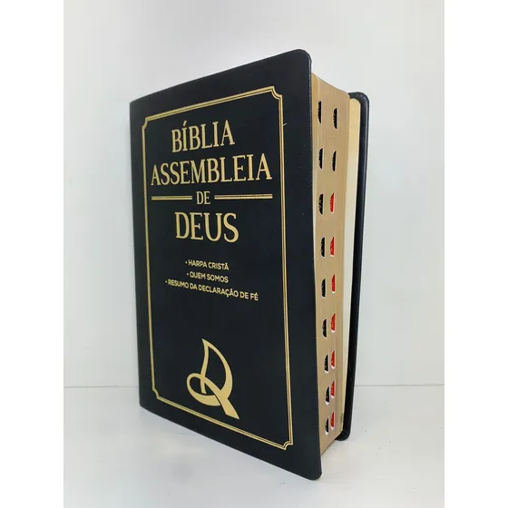 Bíblia Sagrada Da Assembleia De Deus Preta Com Índice E Capa Plástica