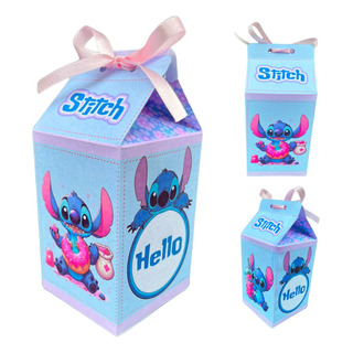 Kit Caixa Stitch Milk Personalizado 10 Unidades Caixinhas Kit Caixa Stitch Milk Personalizado 10 Unidades Caixinhas