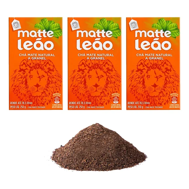 Chá Matte Leão Mate Original Em Ervas 250 g Kit 3