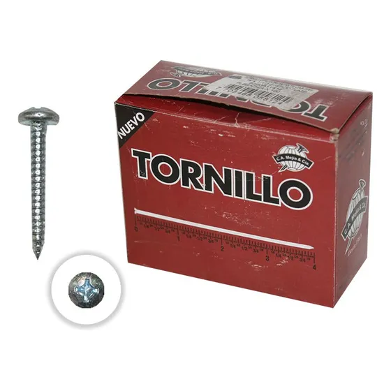 Tornillo Cabeza Pan Phs Autorroscante 12 X 1 1/2 ''