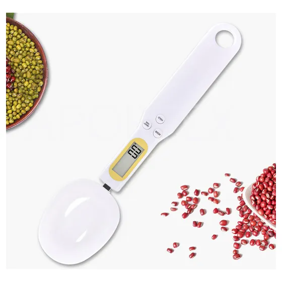 Colher Medida Balança Digital Eletrônica Cozinha Até 500g Cor Branco