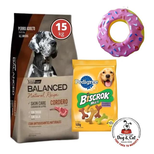 Alimento Vitalcan Balanced Perro Adulto 15kg + Regalos