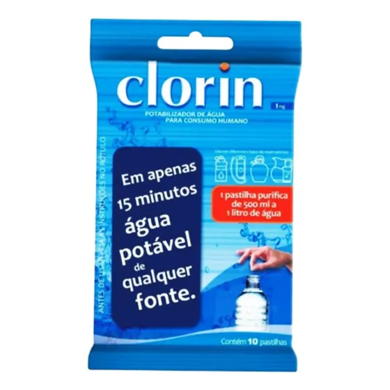 20 Pastilha Purificadora 20 Litros Água Potável Clorin