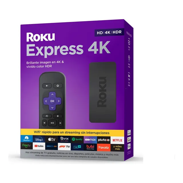 Roku 4k Express 4K 3940 estándar 4K 32MB negro con 512GB de memoria RAM