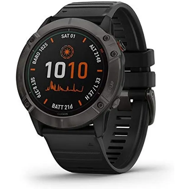 Garmin Fenix 6x Pro Solar Correa Silicona Gris 51mm Reloj