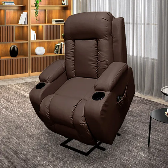 Poltrona Do Papai Massagem Aquecimento Lift 150º Pu Marrom