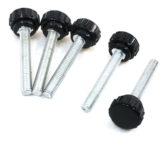 Qtqgoitem 5 Perilla Agarre Moleteada 51 Mm Largo Rosca Macho
