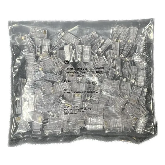 Plug Ficha Rj45 Cat 5e Macho Amp 6-554720-3 X 100 En Palermo