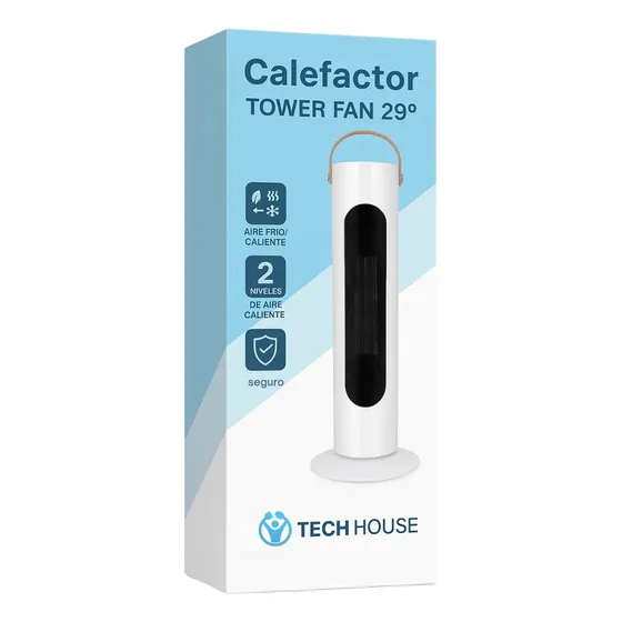 Caloventilador Estufa Ideal Baño Living Dormitorio Ceramico Blanco