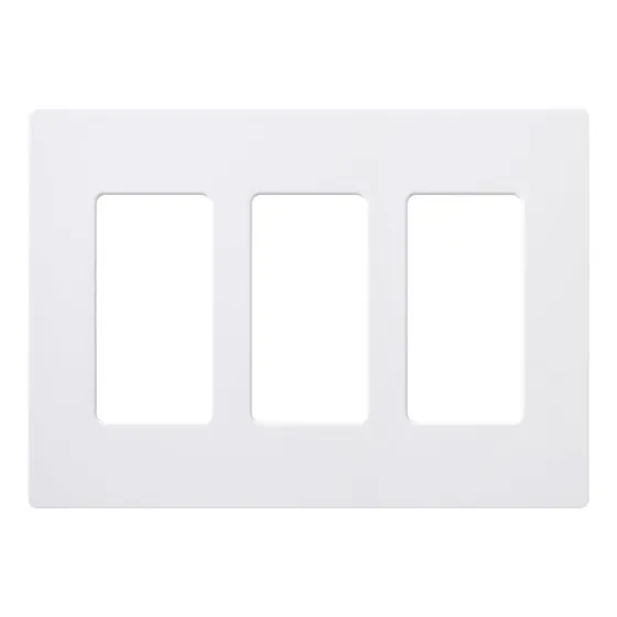 Placa De Pared 3 Pines Color Blanco Lutron Claro