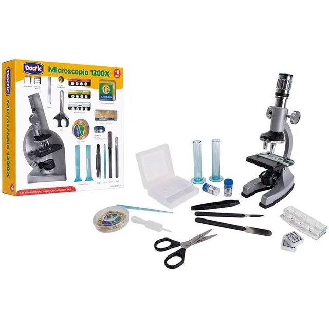 Microscopio 1200x Escolar Con Accesorios Dactic