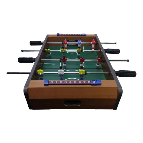 Jogo De Mesa Pebolim De Madeira Com Acessórios 50x32cm De Cx