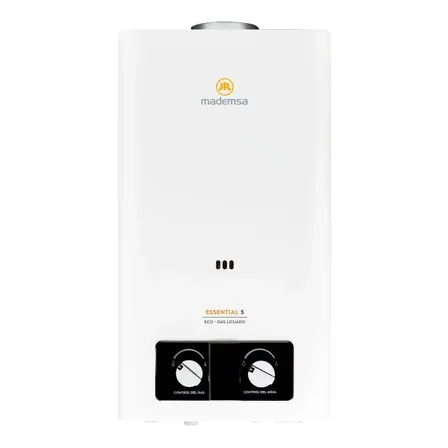 Calefont Gas Licuado 5 Litros Tiro Natural Essential 5 Eco Blanco Glp