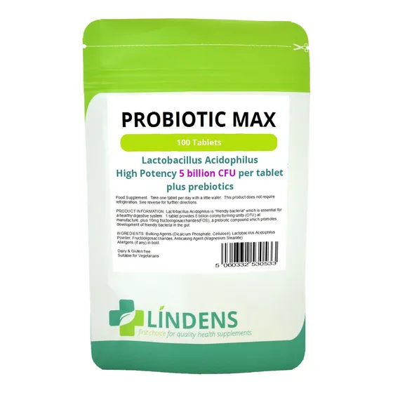 Lindens Probiotic Max 300 Tabletas Con Acidophilus Y Fos