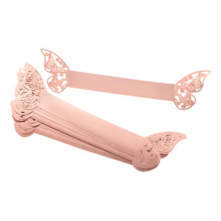 20x Anillos De Mariposa Para Servilletas, Decoraciones, Rosa 20x Anillos De Mariposa Para Servilletas, Decoraciones, Rosa