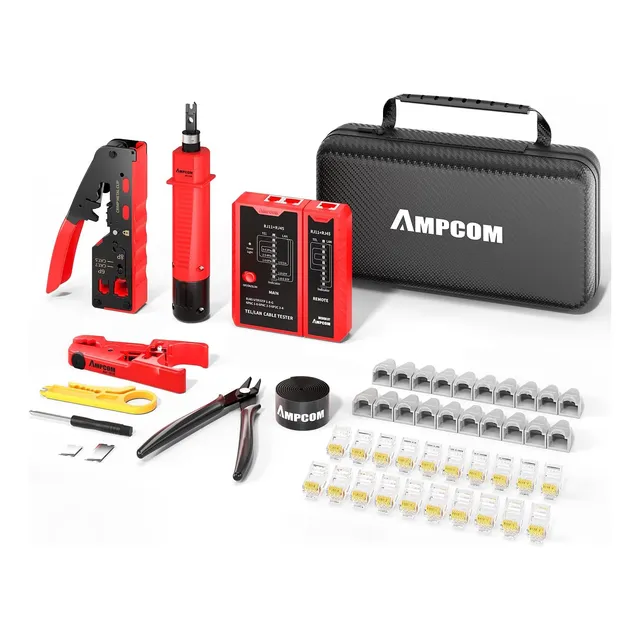 Kit Herramientas Crimpado Ethernet 10 En 1 Rj45 Rj11 Probado
