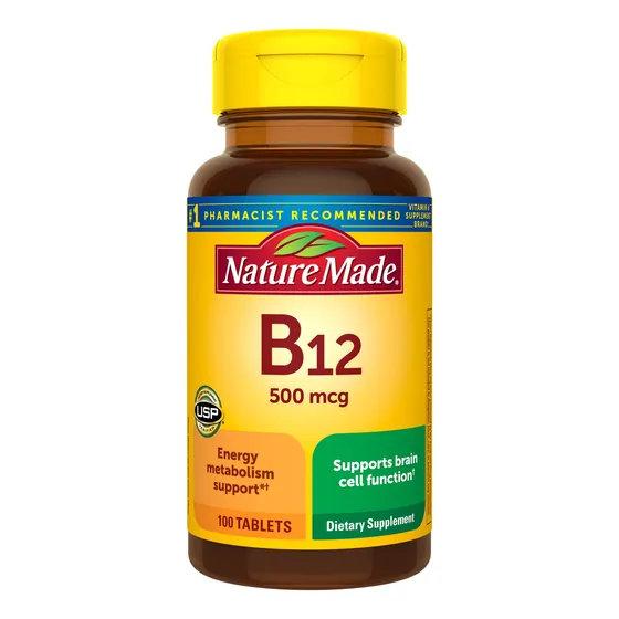 Suplemento Nature Made De Vitamina B12, 500 Mcg, 100 Tableta
