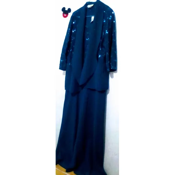 Vestido De Dama Azul Oscuro