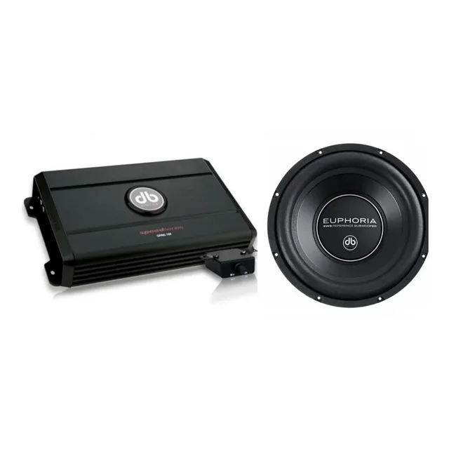 Paquete Db Drive Amplificador Monoblock  Y Subwoofer 2 Bobin