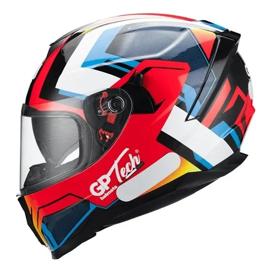 Capacete Gp Tech Ultra Fusion V2 Sv Cinza/ Vermelho