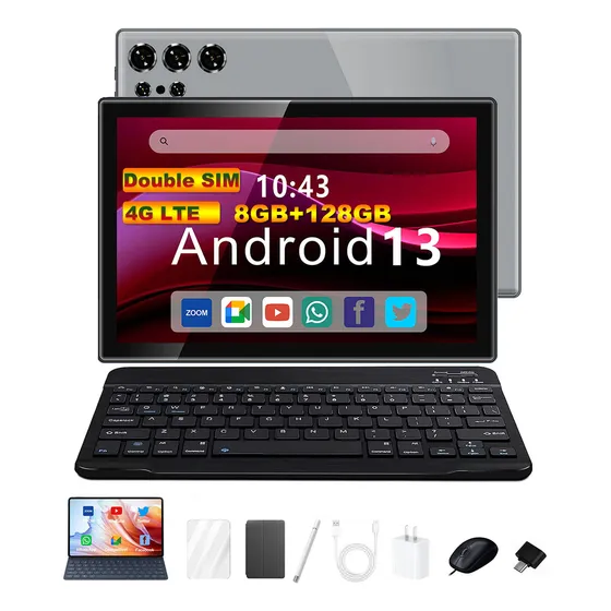 Twl 8+128gb X30 Tablet Con Teclado Y Fund Android13 10.1
