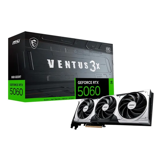 Tarjeta De Video Msi Geforce Rtx 5060 8g Ventus 3x Oc 8gb Gddr7 G5060-8v3c