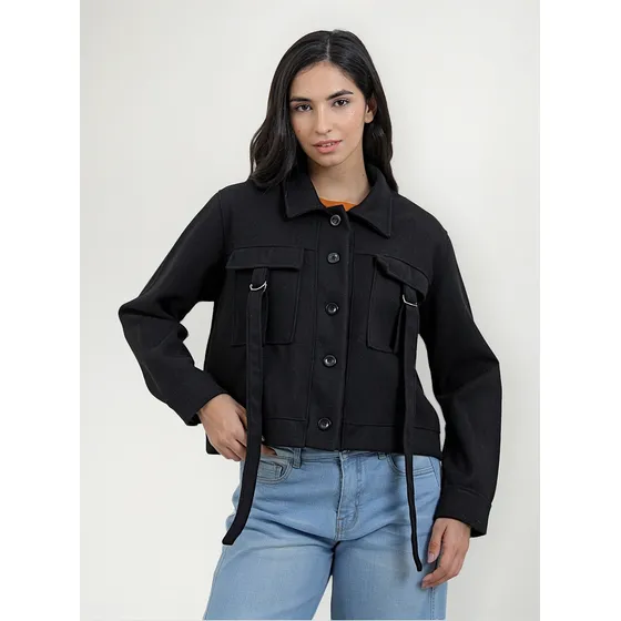 Chaqueta Paño Mujer Soluna Moda Detalle Botones Abrigada