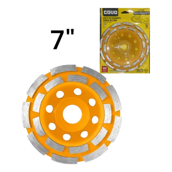 Mola Disco Diamantado 7 Pulir Desbastar Granito Marmol Covo