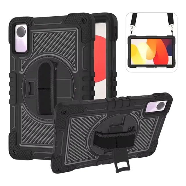 Carcasa Antichoque Armadura Con Correa Para iPad 7 De 10.2 