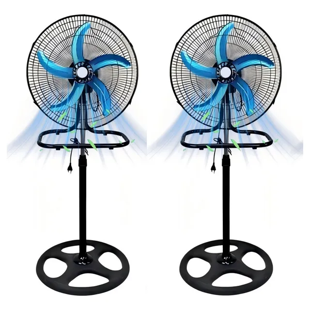 2 Pzs Ventilador Pedestal Piso Pared 3 En 1 Con 3 Aspas Piso