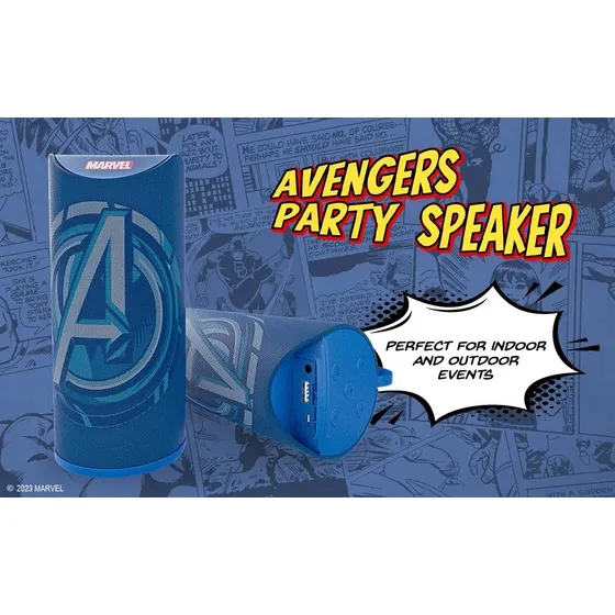 Corneta Recargable Con Bluetooth, Waterproof Marvel Avengers