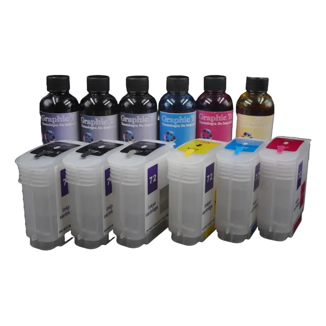 Cartuchos Tinta Rellenable Compatible Hp 72 T610 T1100 T1120
